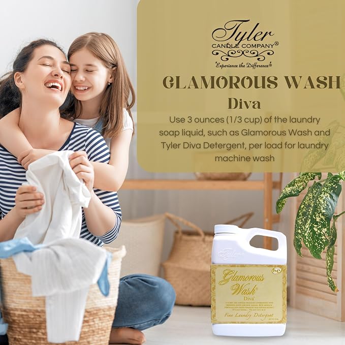 Worldwide Nutrition Bundle Compatible with Tyler Glamorous Wash Diva Laundry Liquid Detergent - Hand and Machine Washable Diva Laundry Detergent - 16 oz, 454-grams Detergent with Keychain
