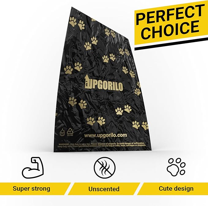 Flash Furniture Kessler 3 Roll Set of 8 x 13 Unscented Premium Pet Waste Station Bags, 600 Extra Thick and Strong Leak Proof Dog Waste Bags, Black