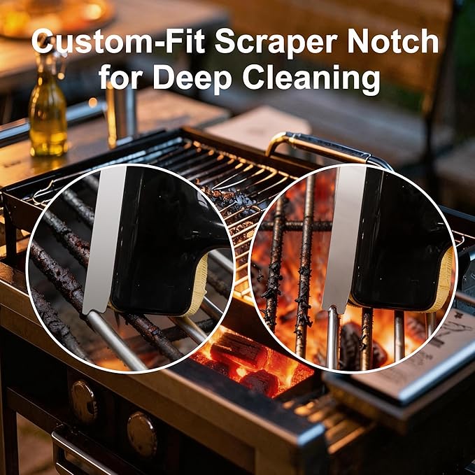 2-Pack Replacement Heads for Bristle Free Grill Brush, Heavy Duty Scouring Pads & Sponge Refills for Safe BBQ Steam Cleaner, Non-Metal Grate Scrubbers