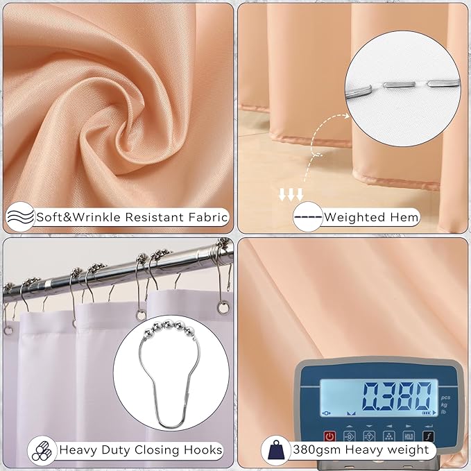XLHOMO White Bathroom Accessories, 24 Pieces White Bathroom Accessories Set with Shower Curtain, Bath Towels, Trash Can, Soap Dispenser and Soap Dish for Bathroom/Housewarming