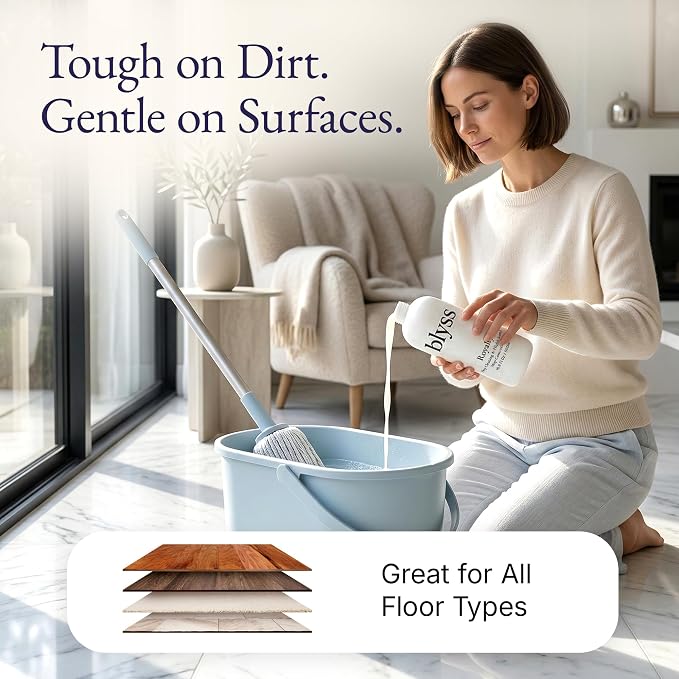 Mop Soap Royalty, Floor Cleaner for Mopping, Luxury Scented Mop Soap, LVP Vinyl Laminate and Hardwood Floor Cleaner Solution, Plant Powered Floor Cleaner