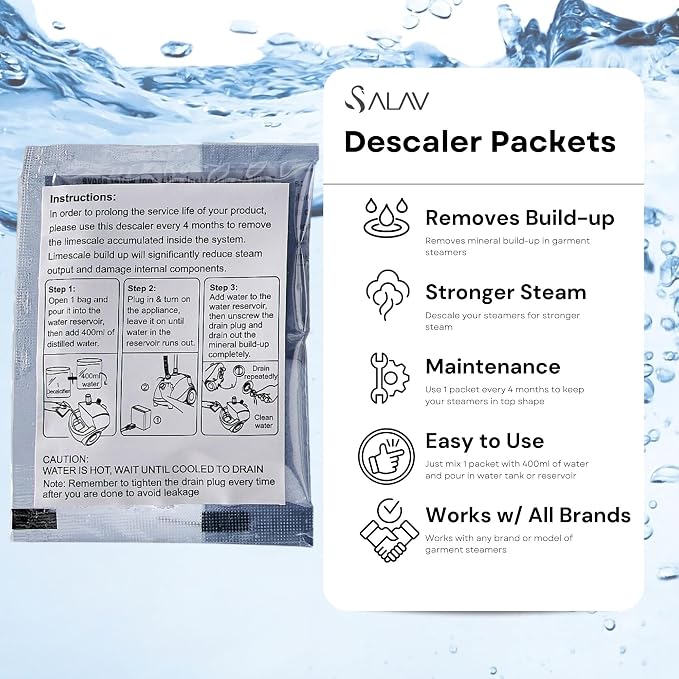 True & Tidy® Commercial Industrial Steamer with 5pc Decalcifier Packets