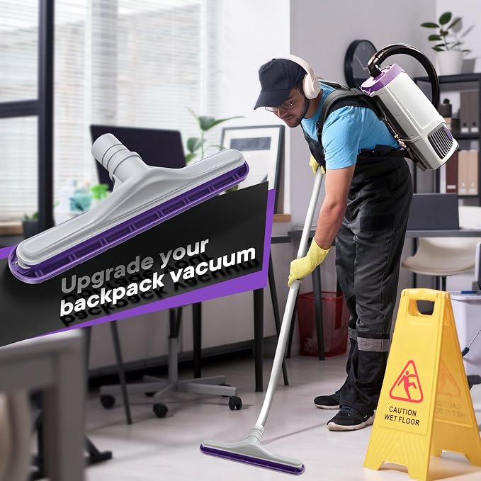 Replacement Floor Tool Compatible with ProTeam 101446 E-Z Glide Backpack Vacuum,Compatible with Hoover C2401, 14" Multi-Surface Brush for Commercial Cleaner (1 Pack,Nylon Brush)