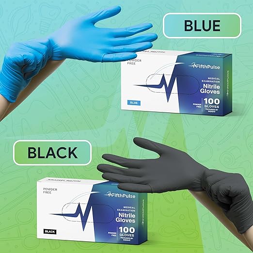 Medical Exam Blue Nitrile Gloves Small 1000 Count - 3 Mil Powder and Latex Free Disposable Gloves - Case of 10 Boxes of 100