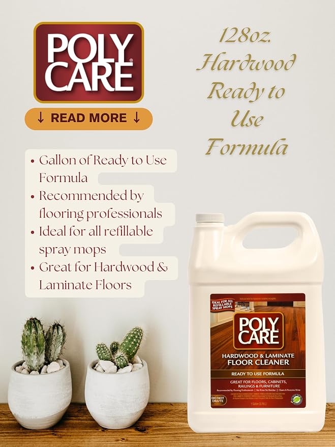 Hardwood Floor Cleaner Refill - 128 fl oz - Fresh- Refill for Spray Mops and Spray Bottles - Residue-Free Floor Cleaning Solution for Wood or Laminate Floors