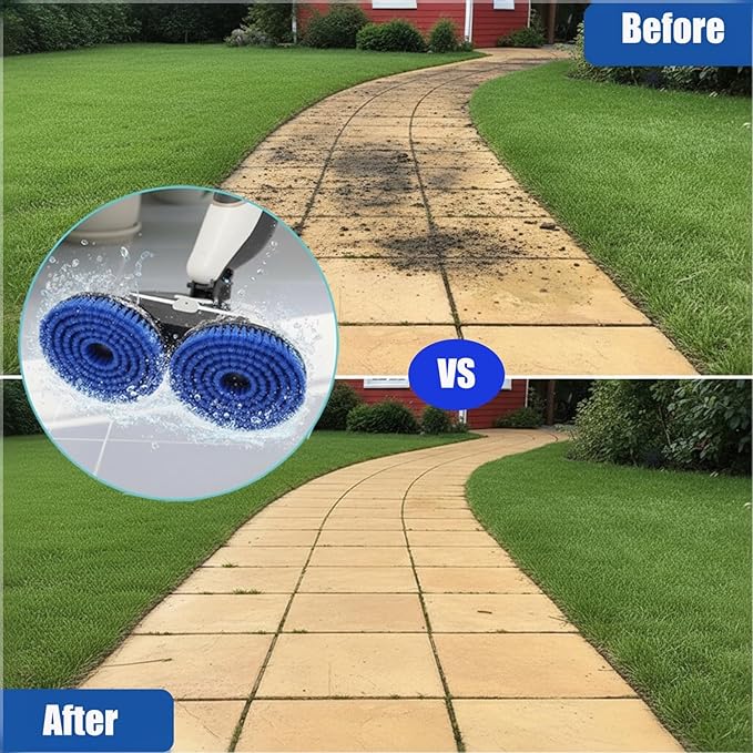 2 Pack Blue Steam Mop Replacement Pads Brush Heads, Upgraded Nylon Bristles, Deep Cleaning for Hardwood Tile Floors, Professional Polishing, Easy to Use