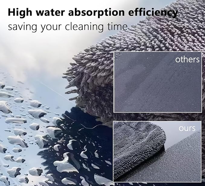 Shiny Cleaning Wipes Cloths, 6Pack Shiny Cleaning Towels, Shower Doors Drying Towels,Car Detailing Cloths Streak Free Glass Window Car Mirror Super Absorben Microfiber Shiny Cleaning Cloths (1L+2M+3S)