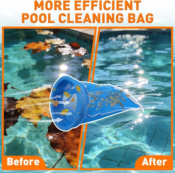 Upgraded Pool Cleaner Pool Leaf Canister Mesh Bag Compatible with Hayward W530 Series Pool Leaf Canister Permanent Bag AXW538