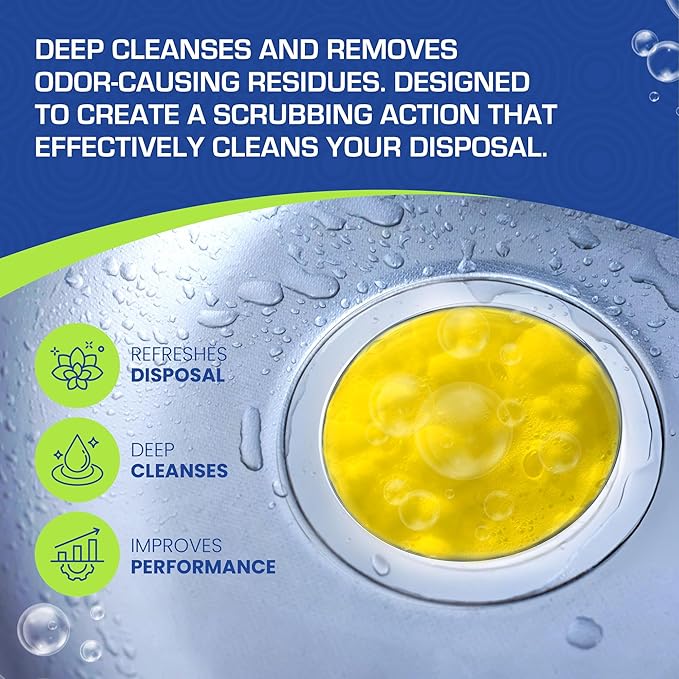 True Fresh 25 Washing Machine Cleaner Tablets & 24 Garbage Disposal Cleaner Tablets, Perfect Combo for sink and washers, Compatible with all washing machines and disposal brands - 12 Month Supply