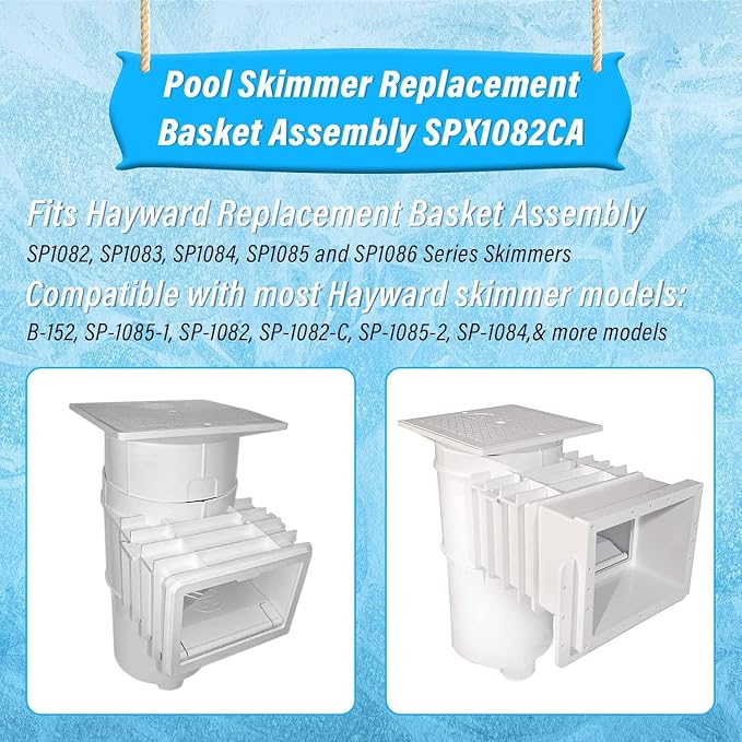 ChangTa Pool Skimmer Basket Replacement, for Hayward SPX1082CA & Aladdin B-152 Skimmer Models SP1082 SP1083 SP1084 1085 1086 SP1075 1075T 1076 1077 Skimmers Basket 2pack