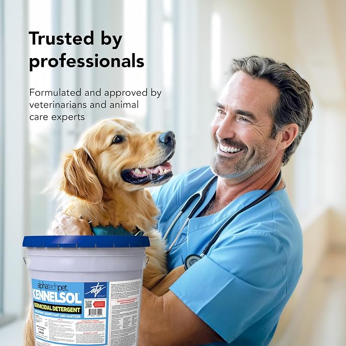KennelSol Dog Crate Cleaner & Disinfectant for Kennels, Cages, Floors, Litter Boxes & Hard Surfaces | EPA-Registered, Kills Bacteria & Viruses, Parvo Disinfectant | 640 Fl Oz