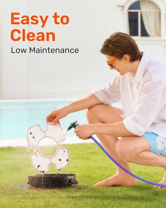Gosvor LiteVac 800 Pool Vacuum, Dual Cleaning Modes, Cordless Robotic Pool Cleaner Lasts 90 Mis, Self-Parking, Portable, 1200-1900GPH, Ideal for Above Ground Pool up to 860 sq.ft, Green
