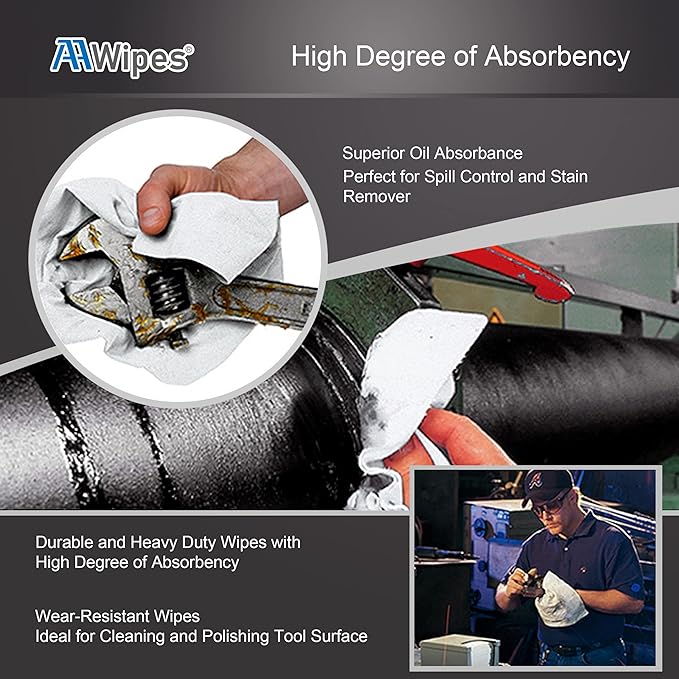 AAwipes Cleanroom Wipes Nonwoven Wipers Cellulose/Polyester Blend (12" x 12" 150PCS) for Lab, Electronics, Pharmaceutical, Printing and Semiconductor Industries (NW06812)