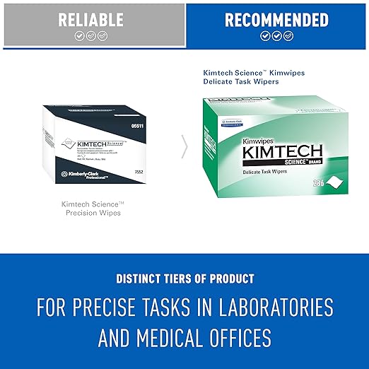 Kimtech Science Kimwipes Delicate Task Wipes (34155), Pop-Up Box, White (60 Boxes of 286 Sheets, 17,160 Sheet Total)