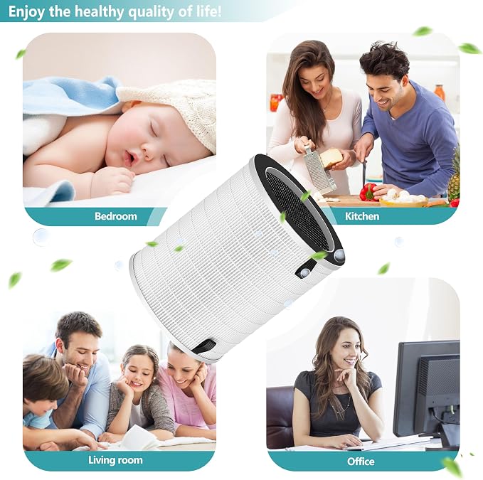 2-Pack True HEPA Replacement Filter Compatible with Afloia MAX/MAGE/MAGE PRO Air Purifier and Sans/Air-Honati/Compass Home Smart/Taylor Swoden/Cuckoo CAC-J1510FW/Rosewill RHAP-20001, RHAP-20002