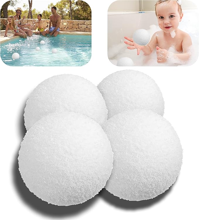 Compatible with Reusable Scum Oil Absorbing Sponge for Hot Tub, Spa, Swimming Pool, 4 Pack
