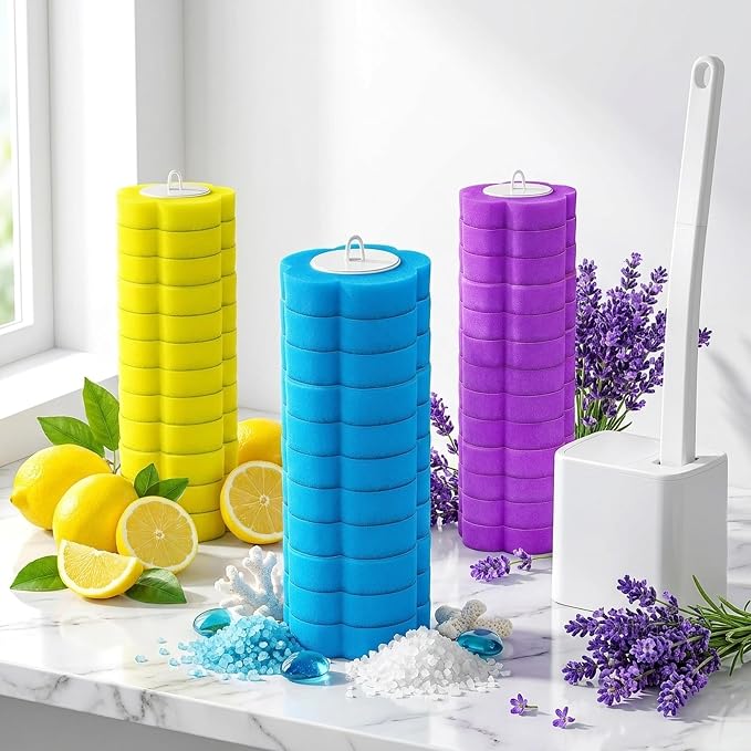 36 sets of disposable toilet brush replacement pads, Auto open and close toilet brush sets, wall-mounted non-contact toilet cleaning kits, and three types of replacement brush heads (Toilet brush set)