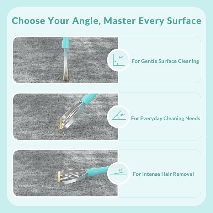 LINTPLUS Pet Hair Remover Kit (Max + Pro 2-Pack) – Oversized Carpet Rake for Large Areas & Compact Scraper for Furniture, Cars & Stairs, Heavy-Duty Copper Blade Set for Dog & Cat Hair