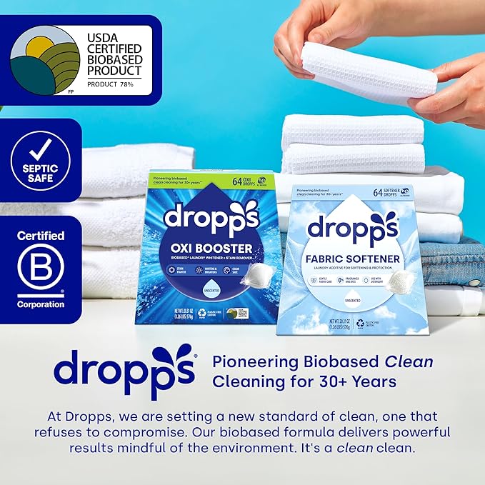 Dropps Unscented Bundle - Fabric Softener Pods & Oxi Booster Pods