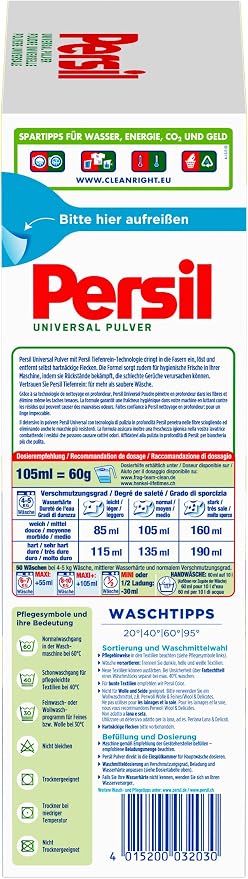 Persil Universal Detergent Powder | Deep Clean (50 Loads | 3.0 Kg)