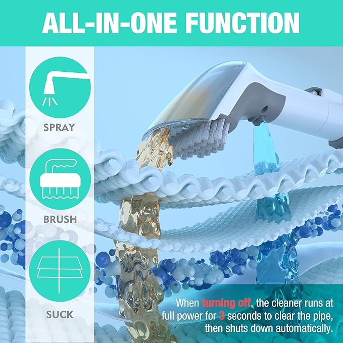 HAUSHOF Cordless Carpet & Upholstery Cleaner, Lightweight Deep Fabric Cleaner Machine with Brushless Motor & Powerful Suction for Pet Stains, Couch, Rug, Car Seats, Spot & Stain Cleaner Included