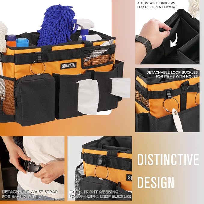 2 Pack Cleaning Caddy Bag (Blue & Orange)