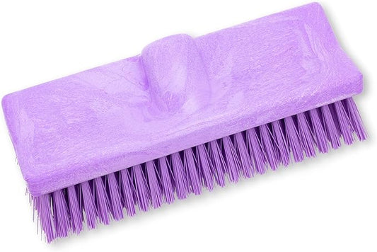 SPARTA 40423EC68 Plastic Floor Scrub Brush, Wall Brush, Equipment Brush With Nonabsorbent Bristles For Industrial Kitchens, Hospitals, Commercial Cleaning, 10 Inches, Purple