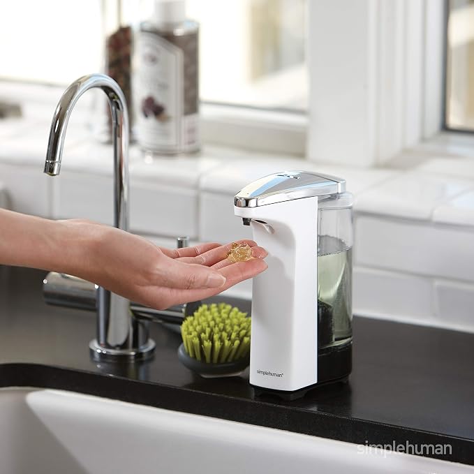 simplehuman Triple Wall Mount Shower Pump and simplehuman 8 oz. Touch-Free Sensor Liquid Soap Pump Dispenser