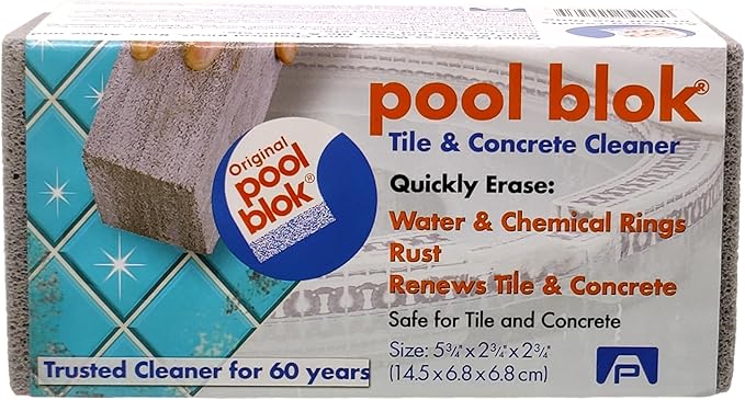 Pumie Pool Blok PB-12 Tile and Concrete Cleaning Pumice Stone for Pools | Pack of 1
