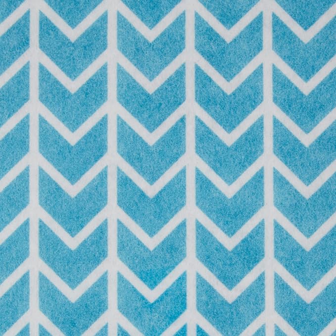 DII Fridge Liner Collection Non-Adhesive, Cut to Fit, 12x24, Bright Blue Herringbone, 6 Piece