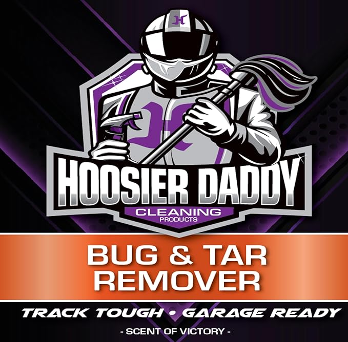 Hoosier Daddy 16oz Car Bug & Tar Remover - Fast-Acting Formula Dissolves Tough Bugs, Tar, & Sap - Easy Spray-On, Wipe-Off Solution for a Spotless Polished finish + Air Freshener
