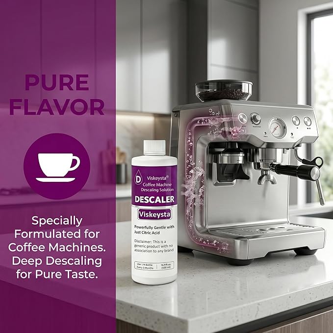 Descaling Solution for OXO Coffee Makers, 16.9 fl oz (500ml) Descaler Liquid, 4 Uses, Citric Acid Formula