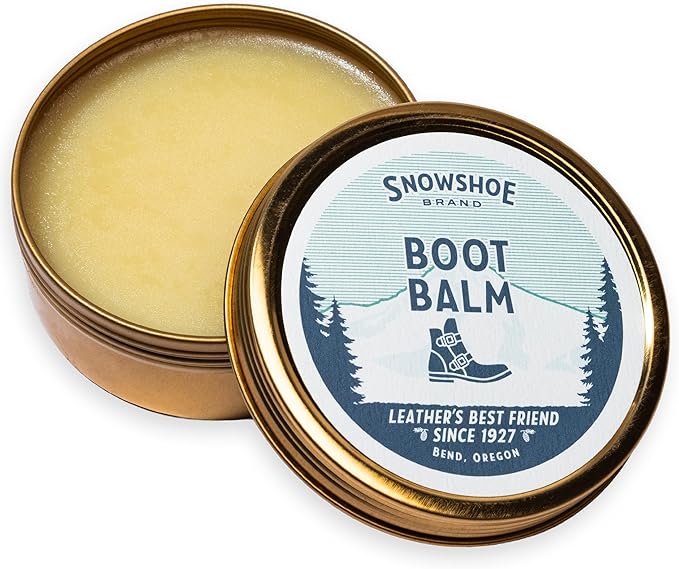 Snowshoe Boot Balm, Made in USA Since 1927 - Protect, Condition, Restore & Waterproof - Leather Conditioner for Boots and Shoes (4 oz)