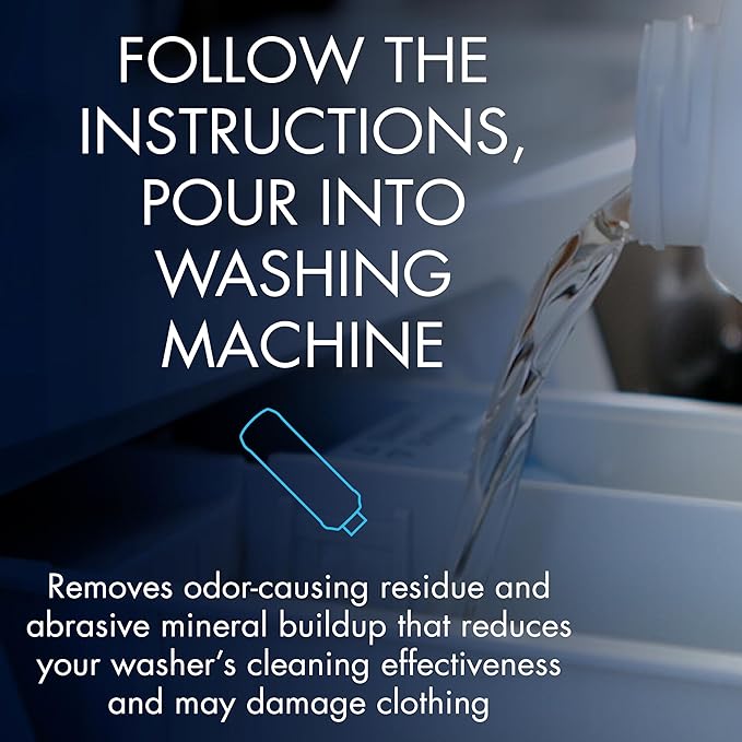 Glisten Washing Machine Cleaner, Helps Remove Odor, Buildup, and Limescale, Fresh Scent, 12 Ounce Bottle, 2-Pack