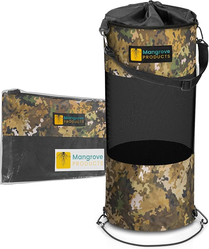 Mangrove Products: Portable Boat Trash Can, Reusable Trash Bag, Boating Equipment, Boat Storage, Boat Accessories Marine, Pontoon Boat Accessories, Fishing, Sandbar, RV, or Camping