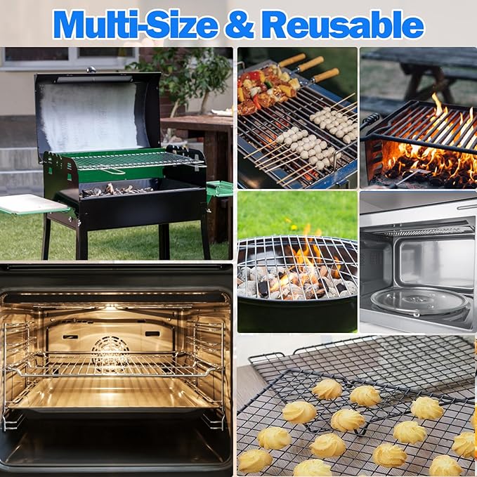 Palksky Oven Rack Cleaning Bags, 31.4''*39.3'' Heavy Duty No Scrub Oven Rack Cleaning Bags, Reusable Leak-Resistant PE Bags for Deep Soaking Grill Grates, BBQ Racks, No Cleaner Included, 3 Packs