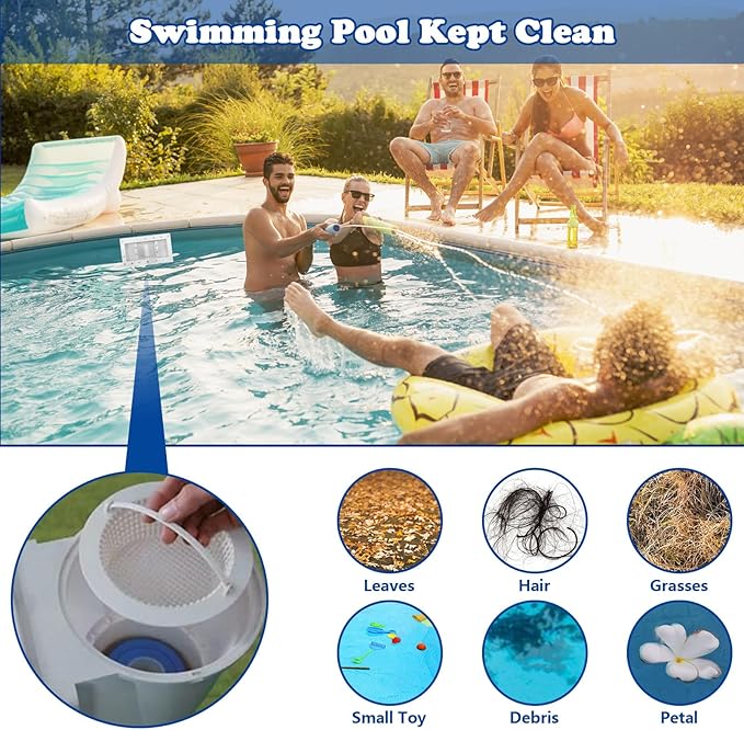 Above Ground Pool Skimmer Kit- Wide Mouth Opening Thru-Wall Skimmer- Outer Dimensions：13-9/16 in (W) x 7-9/16 in (H) ，Inner Dimensions 11-15/16 in (W) x 5-5/16 in (H)