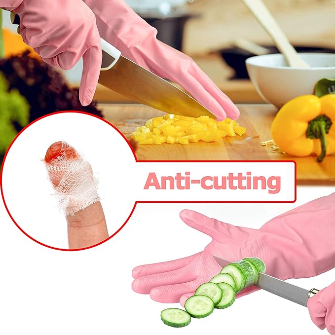 Star Gloves Cut Resistant long-lasting Latex Cleaning Gloves Reusable Kitchen Gloves durable Dishwash