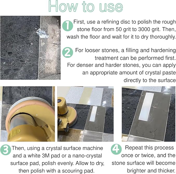 Granite Polishing Paste, Marble Cleaner Countertop, Quartz Polish, Granite Polishing Kit | Marble Cleaner and Polish - Enhances Shine & Maintenance, Safe for Stone Surfaces, 5 Kg