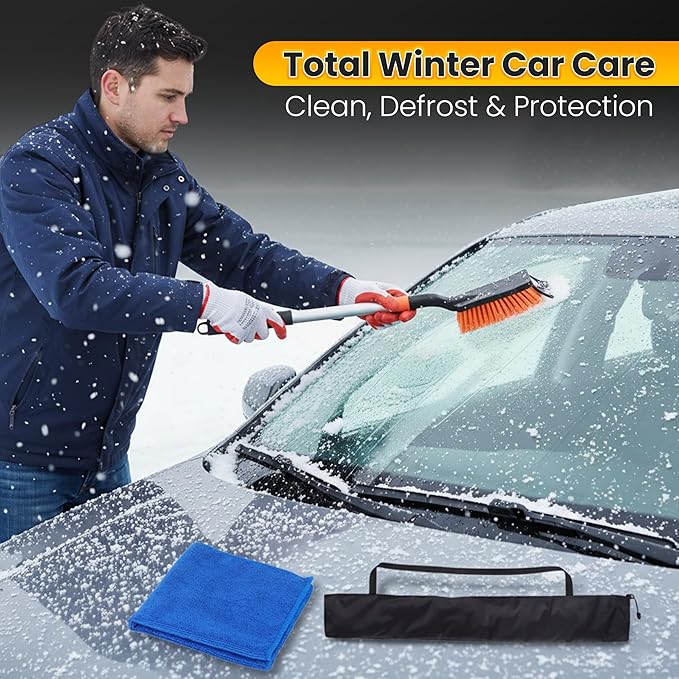Radiator Cleaning Wand 40" – High Pressure Washer Extension Tool Kit for Radiator Flush, HVAC Coil Cleaner, Car & Truck Engine Cleaning – Stainless Steel Power Washer Wand with Brush, Glove & Towel