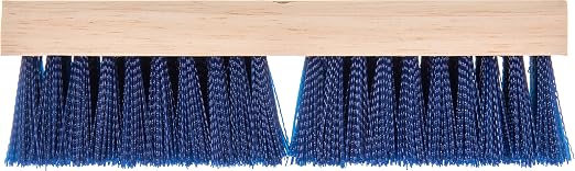 SPARTA Flo-Pac Deck Scrub Brush Floor Scrubber, Push Broom with Heavy Dutty Bristles for Outdoor Surfaces, 10 Inches, Blue, (Pack of 12)