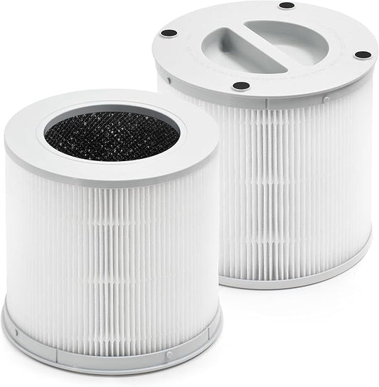 4 Compact Filter Compatible with Xiaomi Smart Air Pur-ifier 4 Compact, 3-Layer Filtration with Premium H13 True HEPA Filter, Fine Pre-Filter and High Efficiency Acti-vated Car-bon, Pack of 2