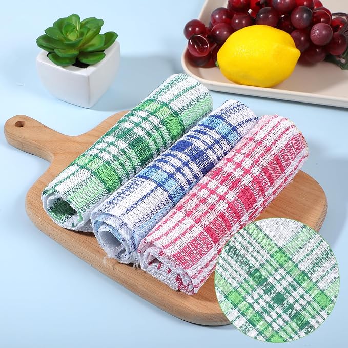 MAQUITA 36 Pieces Kitchen Dish Cloths Kitchen Dish Towels Washable Cleaning Cloth for Washing Dishes Wipe Glass Home Household Supplies, 12 x 12 Inch