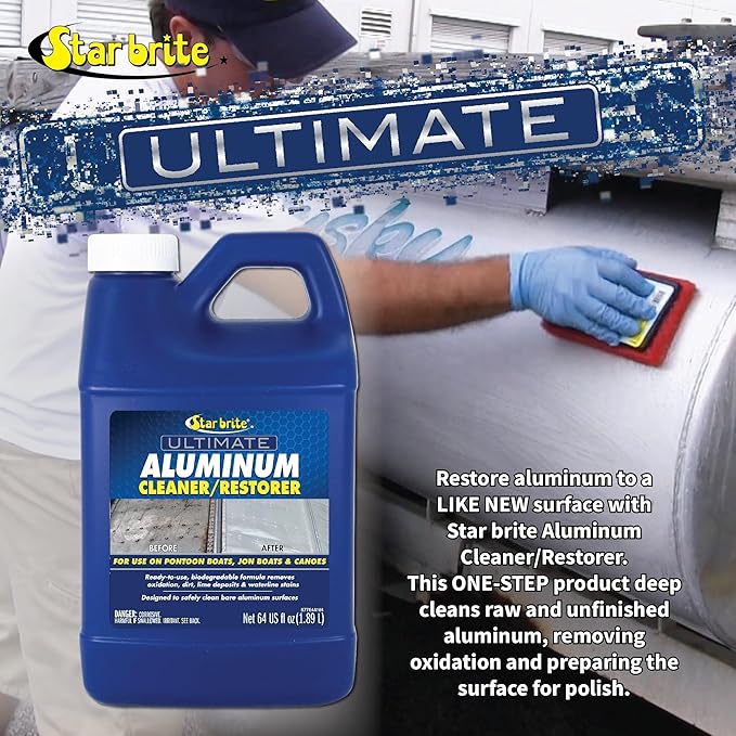 STAR BRITE Ultimate Aluminum Cleaner & Restorer + Aluminum Polish