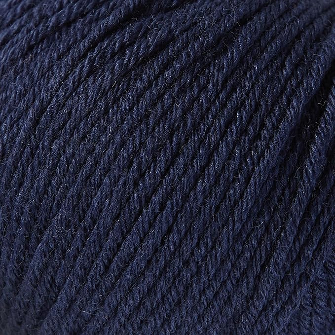 100% Merino Wool Yarn, 6-Ply Luxurious and Soft Yarn for Hand Knitting & Crocheting, 1.76 OZ/50g, 127 yds/116 Meters (Navy Blue, 3 Balls)
