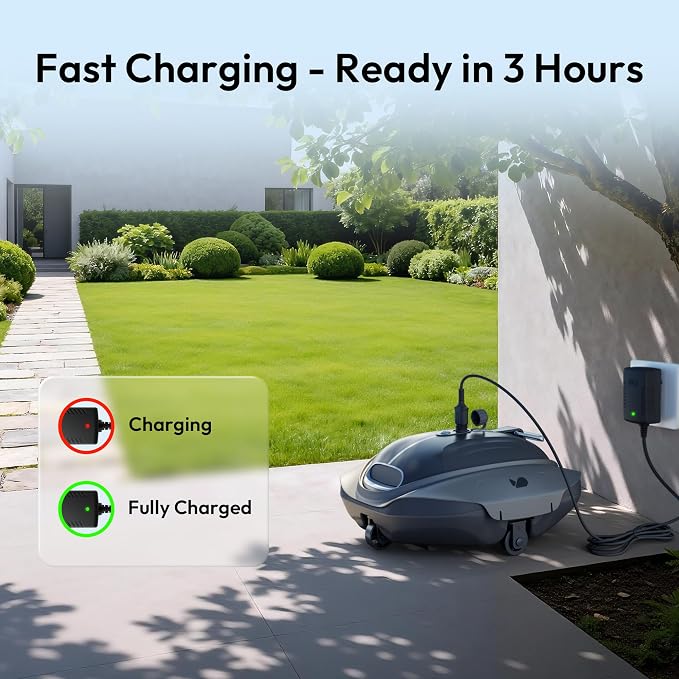 Bubot 300P Cordless Pool Vacuum, Robotic Pool Cleaner with Industry Leading Suction Power, DirtLock Tech 2.0, Auto Parking, Double Filtering for Above-Ground Flat Pools up to 850 Sq.Ft. Space Gray