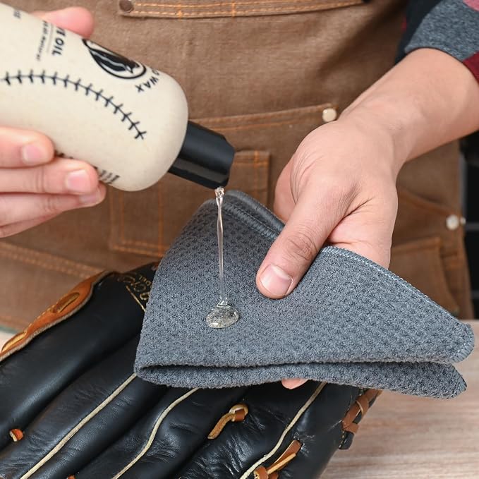 Rhino Wax Baseball Glove Care & Maintenance Kit with Oil & Conditioner | Maintain baseball gloves with premium oil and conditioner that preserve glove quality, flexibility and extend glove life.