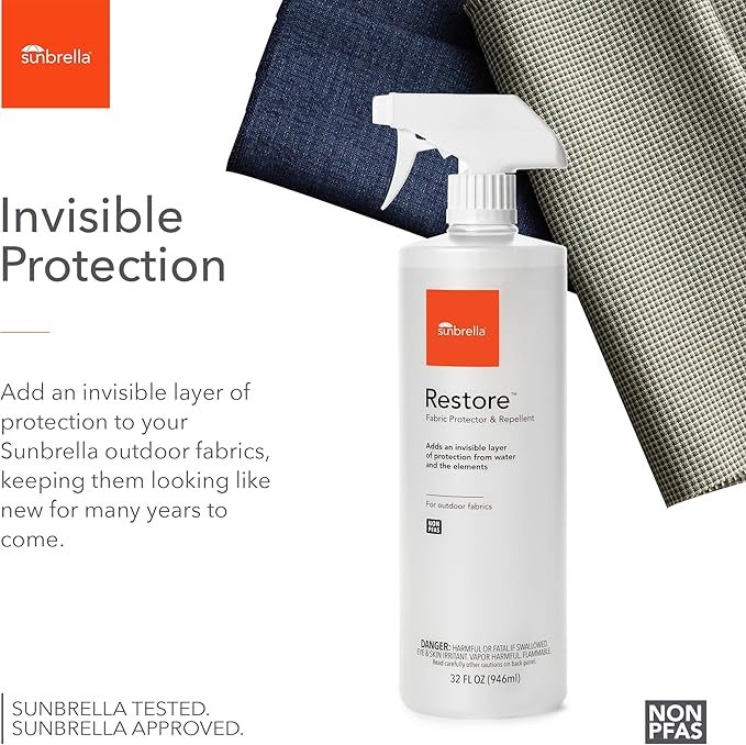 Sunbrella Extract (9.6 oz) + Restore (32 fl oz) Bundle | Extract Oil Stain Remover Fabric Cleaner with Restore Fabric Protector Spray & Water Repellent