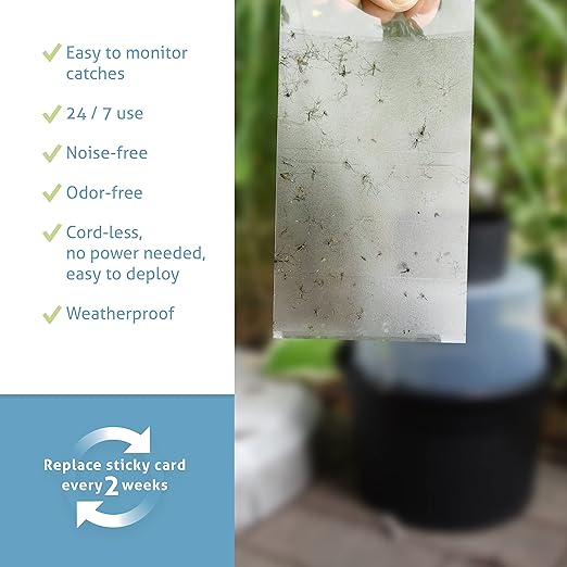 Biogents GAT2 Mosquito Trap – Non-Electric, Eco-Friendly Egg-Laying Trap for Tiger Mosquito Control – 2 Traps with 10 Sticky Cards for Outdoor Breeding Prevention