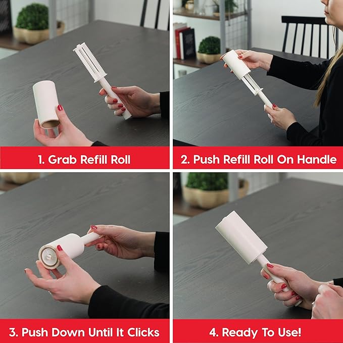 IRIS USA Extra Sticky Lint Roller, Standard Pack Comes with Storage Box and Refills, 90 Sheets/Roll, 720 Sheets Total, Easy Tear Lint Remover for Dog Cat Pet Hair On Clothes, Couch, Bed, Floor